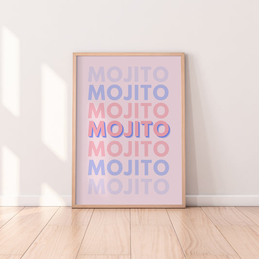 Mojito Typography Print