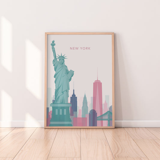 Minimalist New York Travel Print