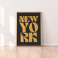 New York Typography Statement Print