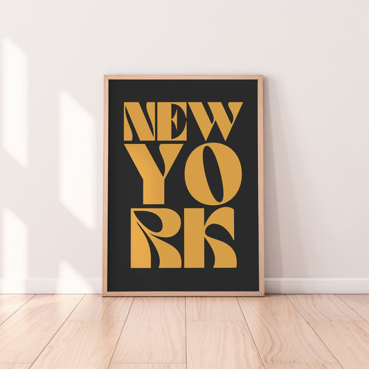 New York Typography Statement Print