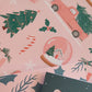 Pink and Teal Christmas Gift Wrap