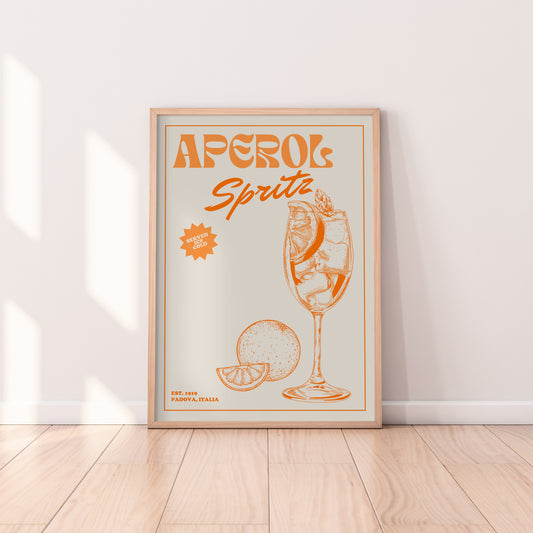 Retro Aperol Spritz Print