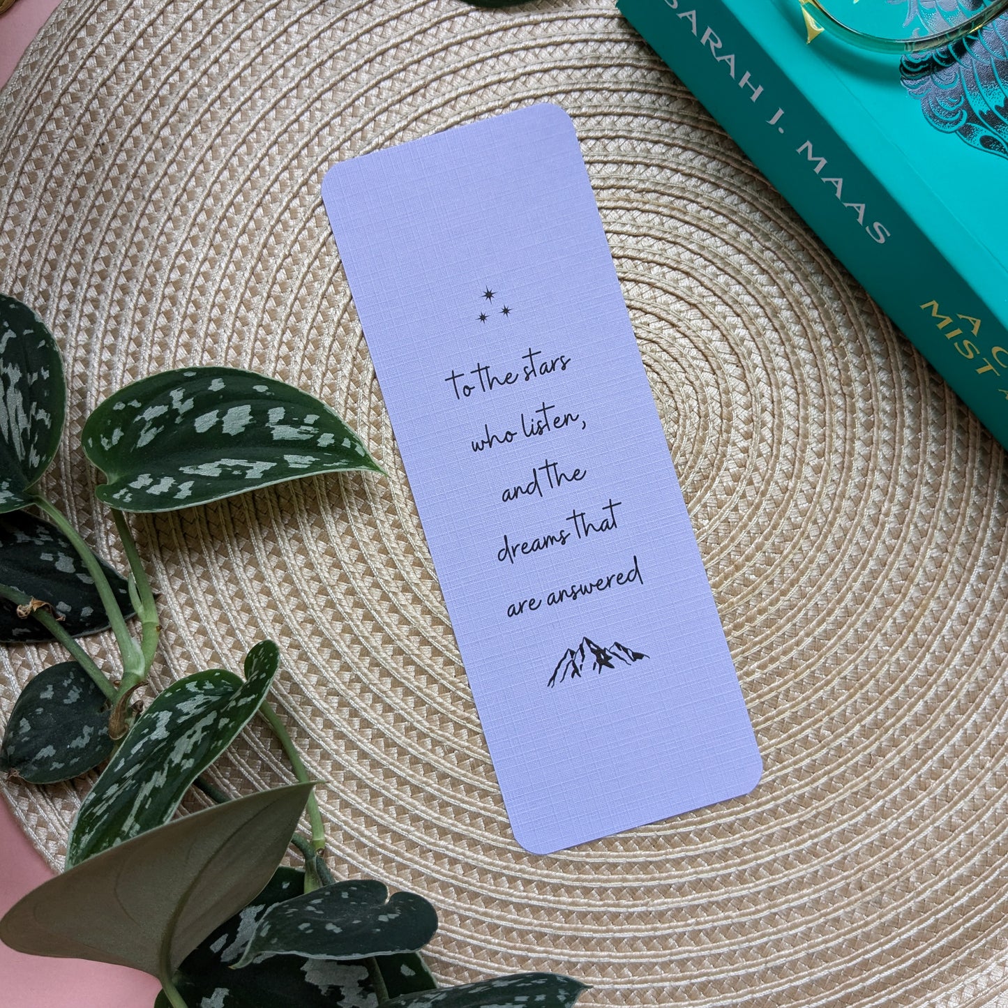 To The Stars Who Listen Linen Card Bookmark