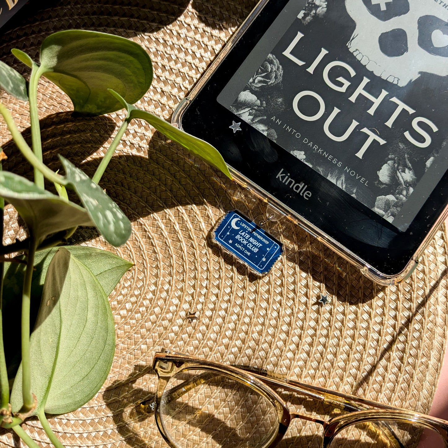 Late Night Book Club Kindle Charm