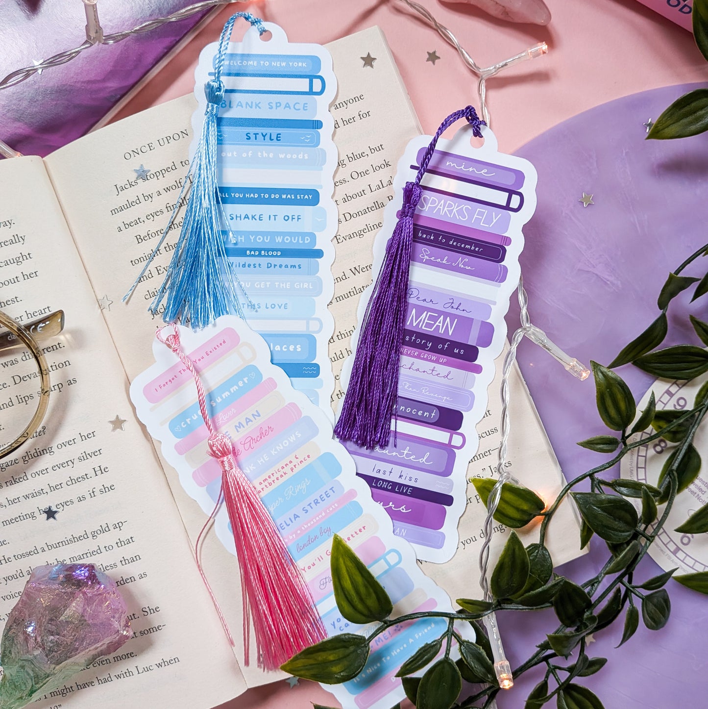 Taylor Swift Lover Book Stack Bookmark With Tassel