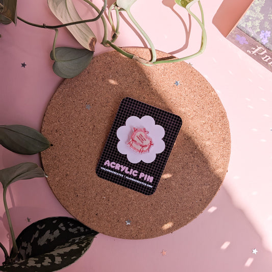 Cries Over Fictional Characters Acrylic Pin Badge