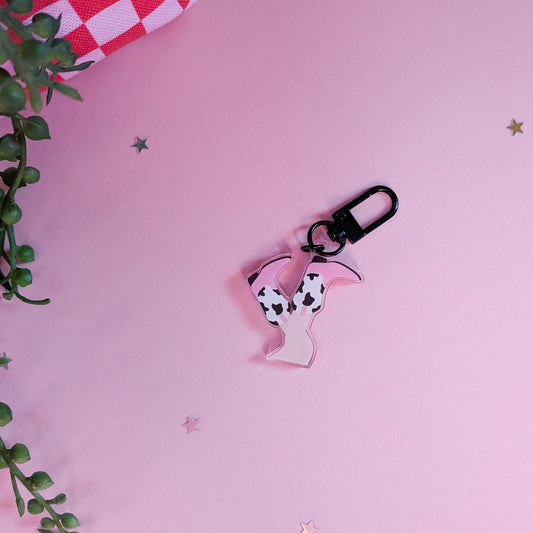 Cowgirl Boots Acrylic Keychain