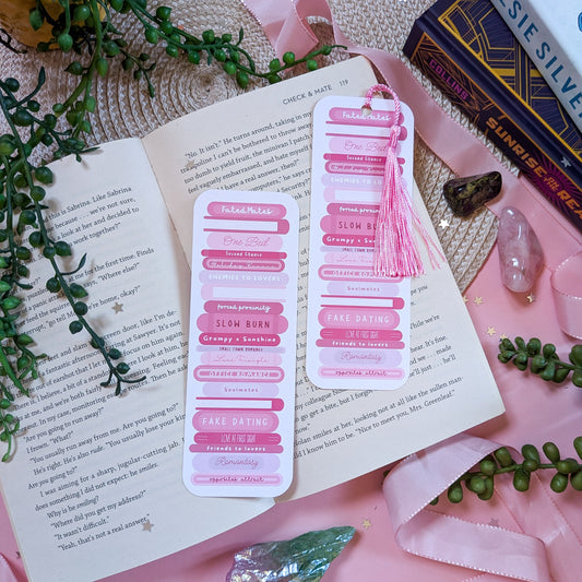 Romance Tropes Bookmark