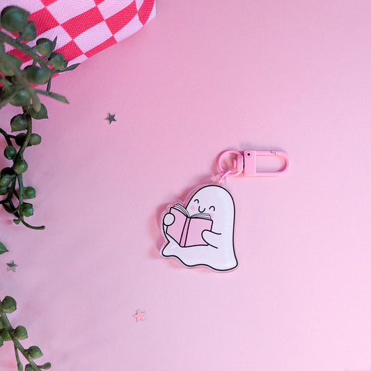 Bookish Ghost Acrylic Keychain