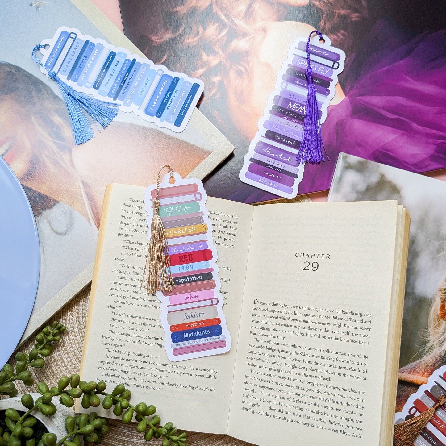 Taylor Swift Speak Now Book Stack Bookmark With Tassel