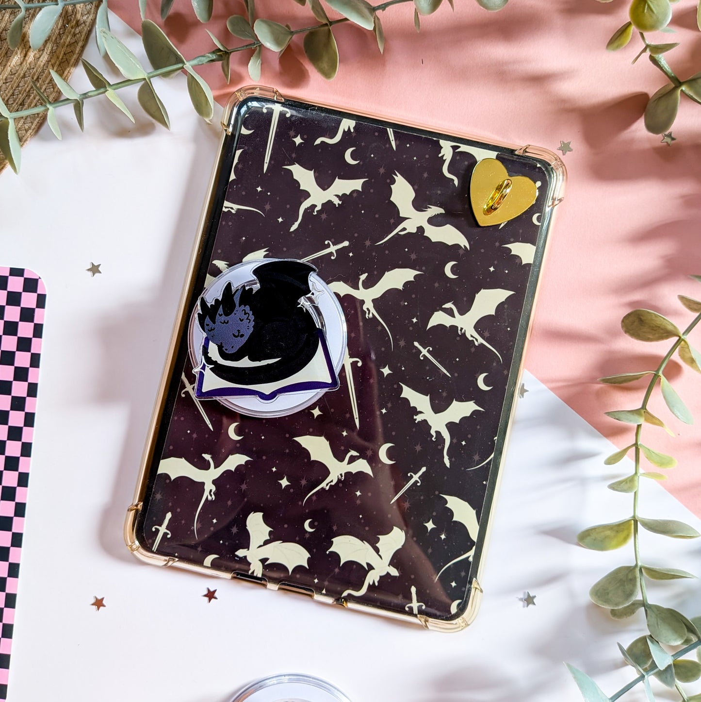 Cute Sleeping Dragon Magnetic Kindle/Phone Grip