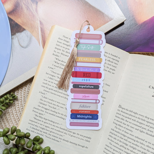 Taylor Swift Eras Book Stack Bookmark With Tassel