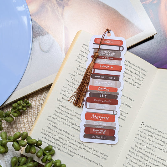 Taylor Swift Evermore Book Stack Bookmark With Tassel