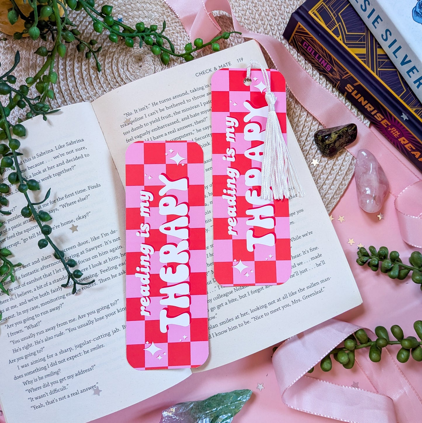 Reading Is My Therapy Bookmark