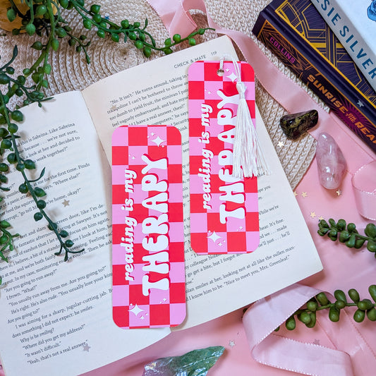 Reading Is My Therapy Bookmark