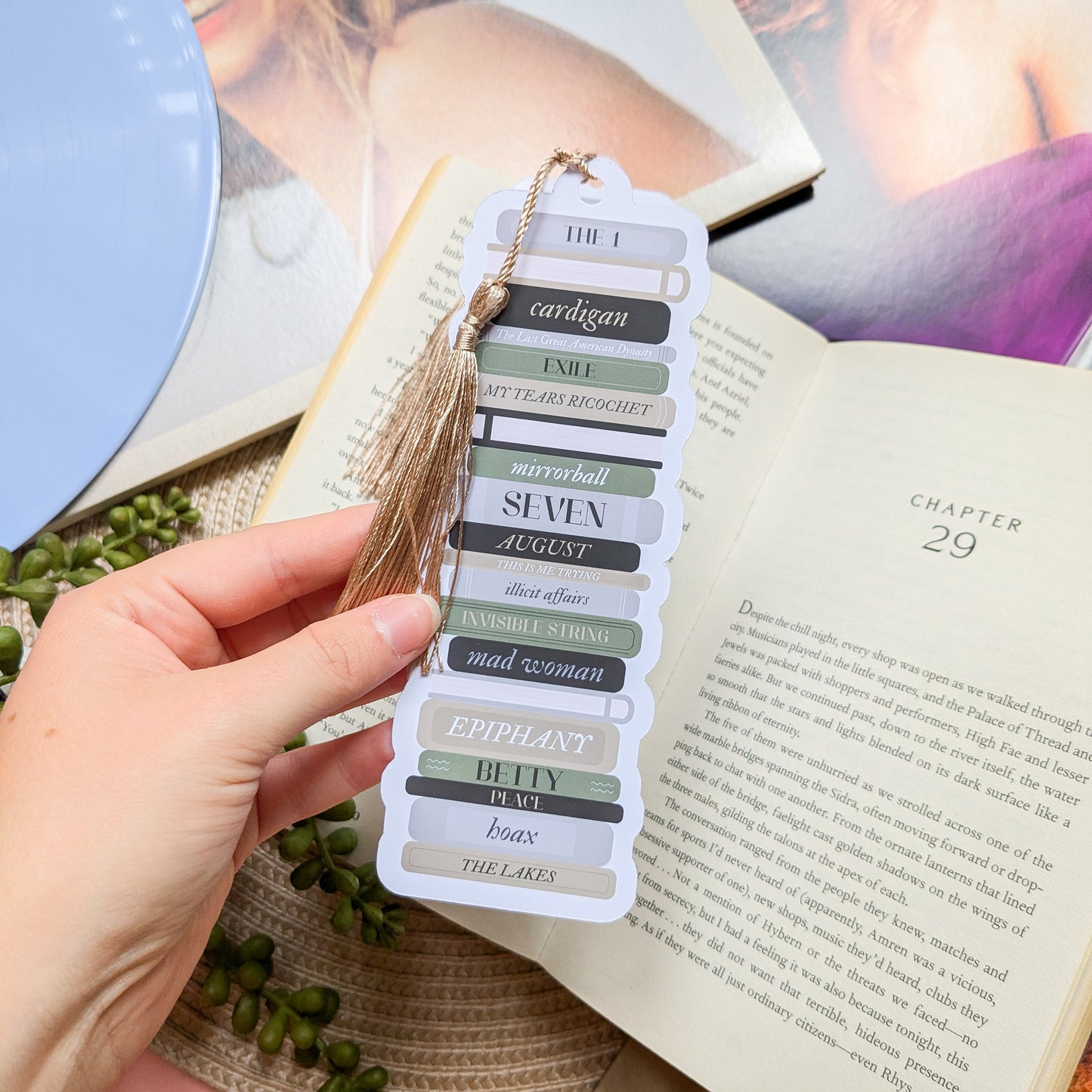 Taylor Swift Folklore Book Stack Bookmark With Tassel