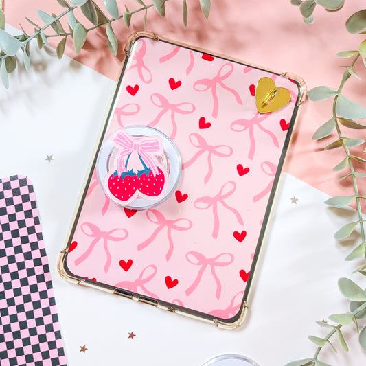 Cute Coquette Strawberries Magnetic Kindle/Phone Grip