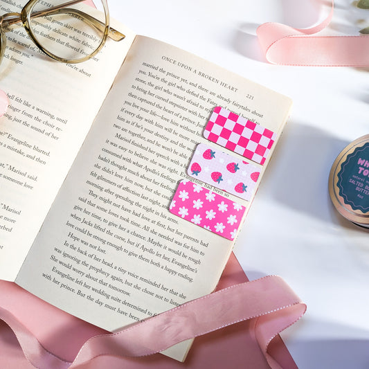 Cute Pink Magnetic Page Markers
