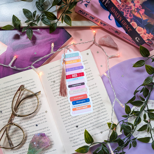 Taylor Swift Eras Book Stack Bookmark With Tassel