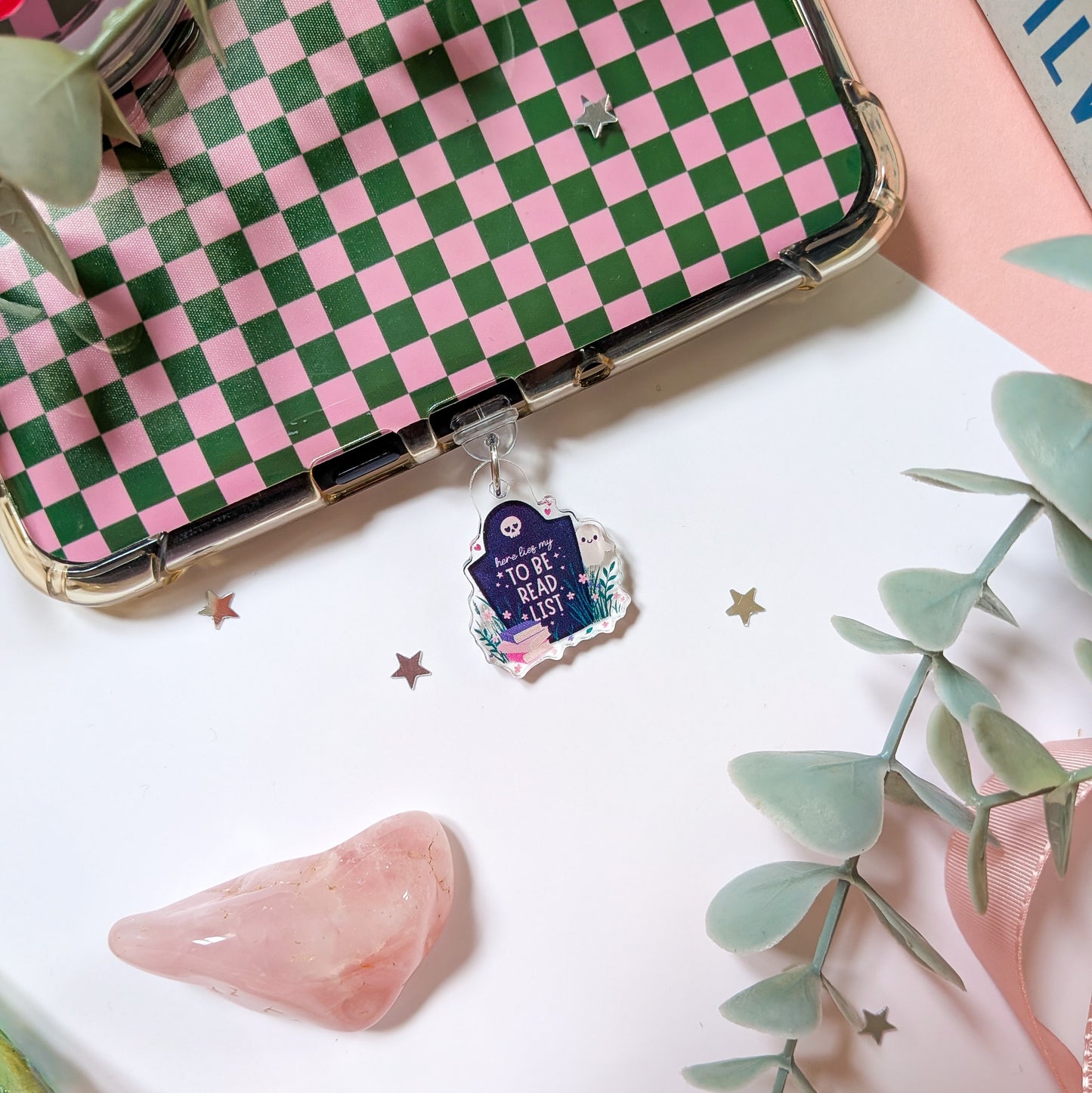 Here Lies My To Be Read List Kindle Charm
