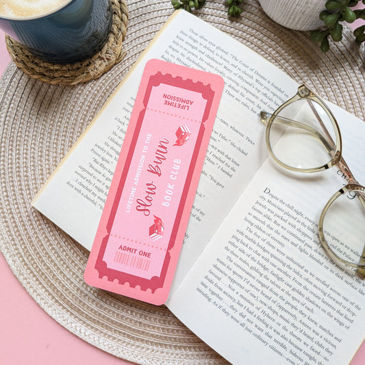 Slow Burn Book Club Linen Card Bookmark