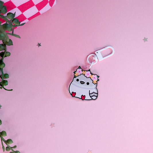 Flower Crown Pidgie Acrylic Keychain