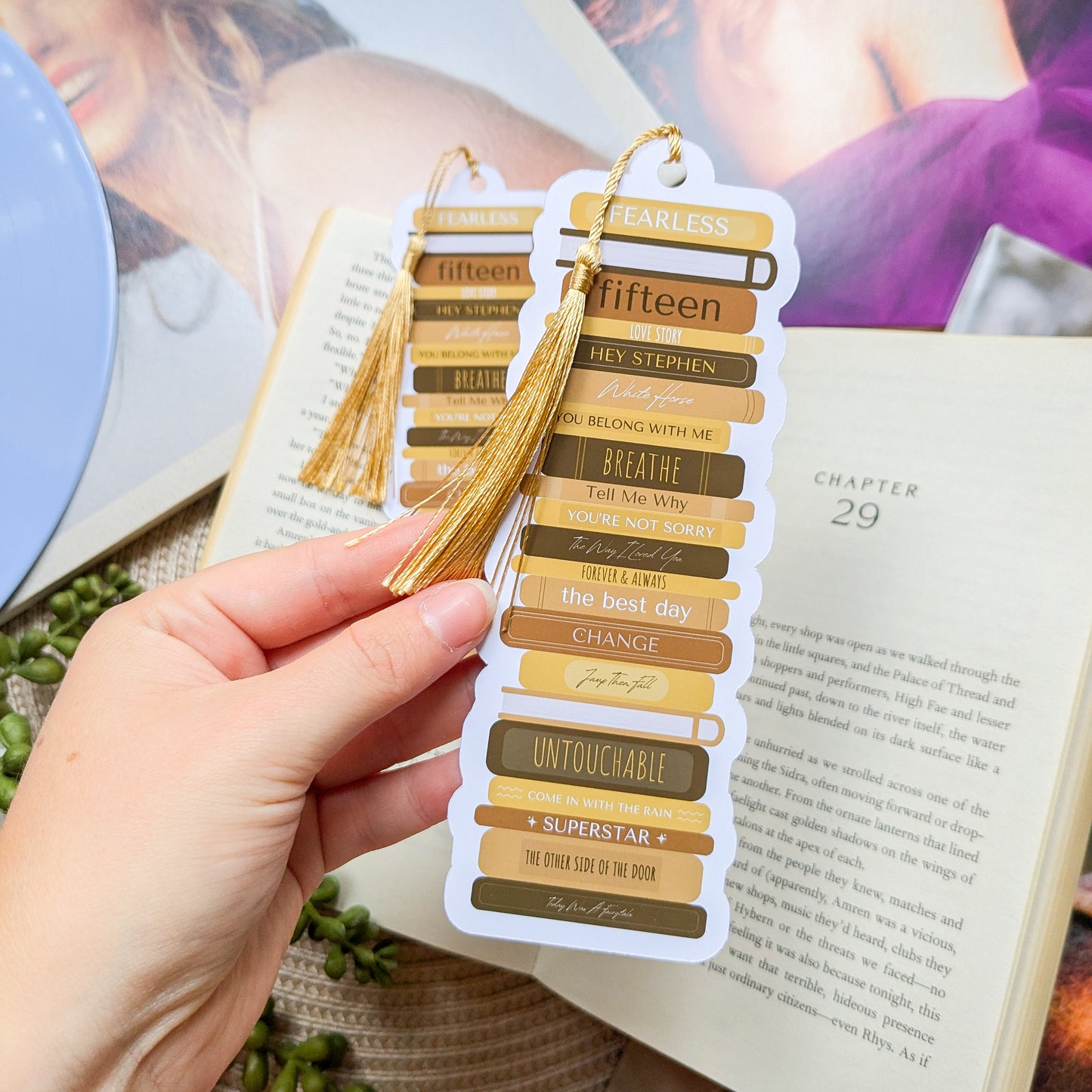 Taylor Swift Fearless Book Stack Bookmark With Tassel