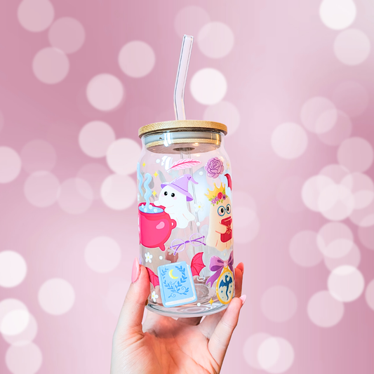 Fantasy Ghosties Glass Can Cup