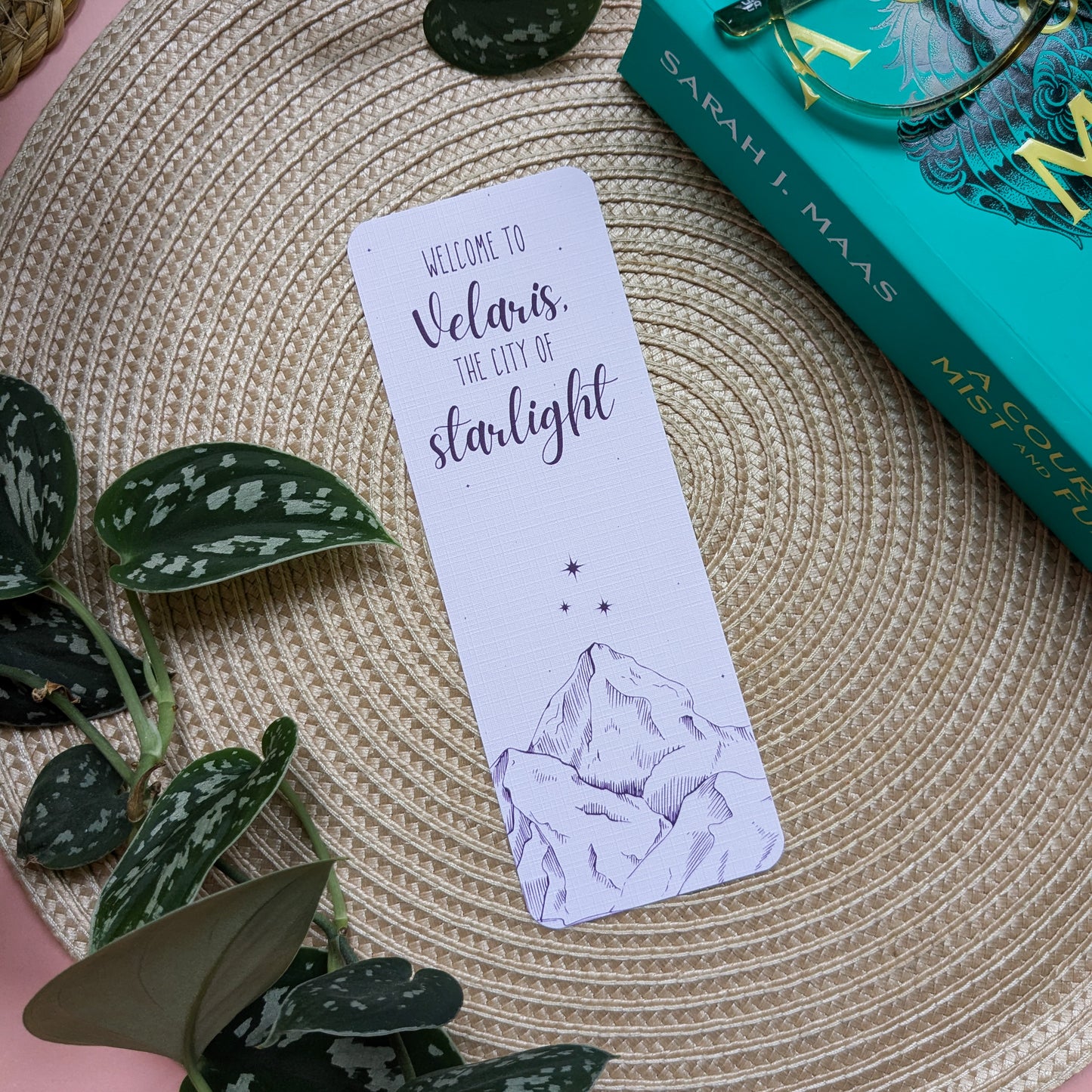 Welcome To Velaris Linen Card Bookmark