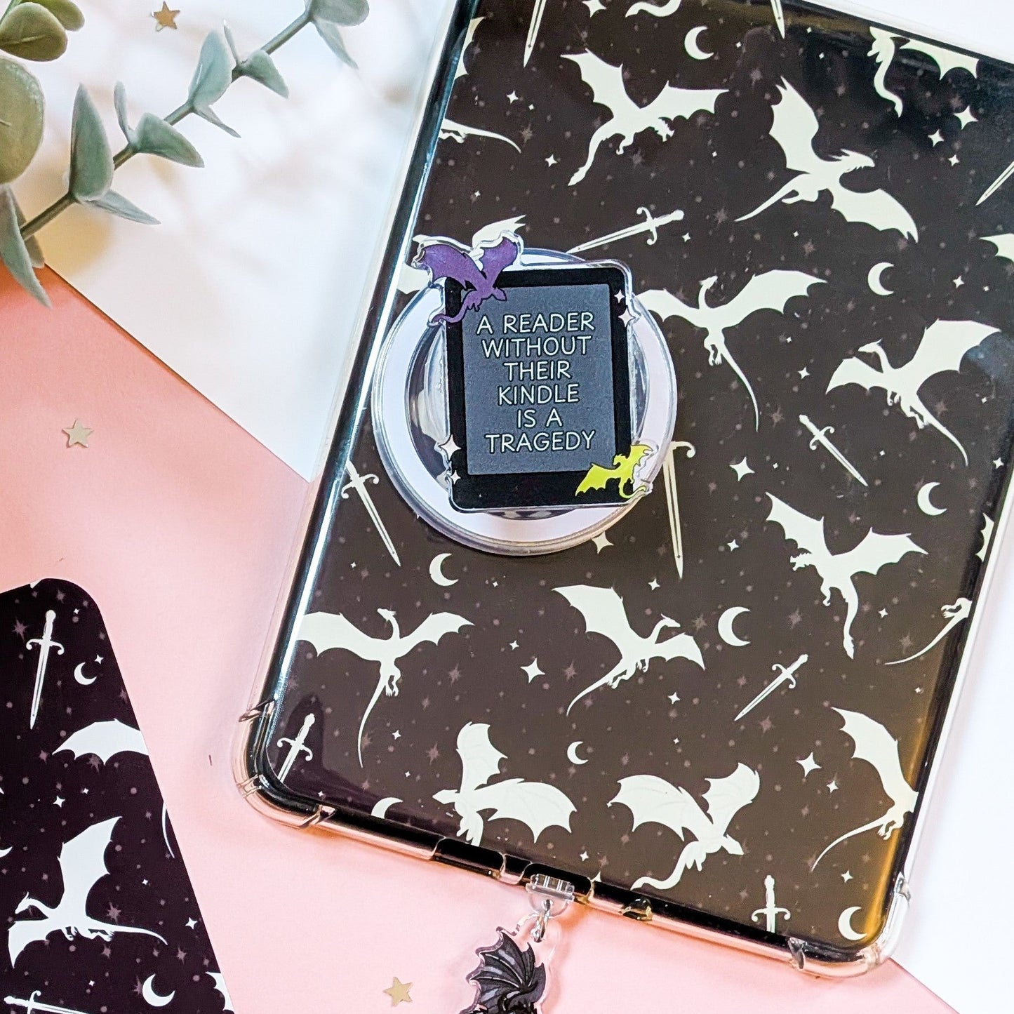 A Reader Without Their Kindle Is A Tragedy Magnetic Kindle/Phone Grip