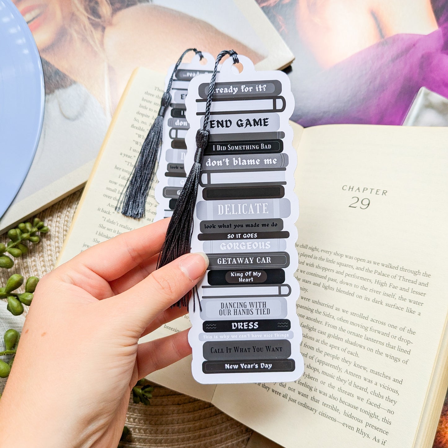 Taylor Swift Reputation Book Stack Bookmark With Tassel