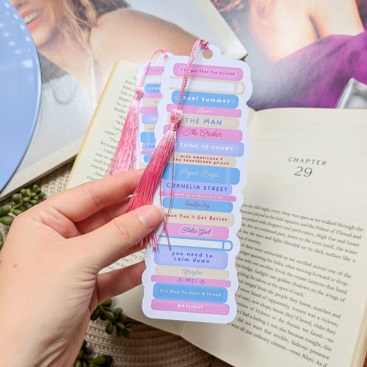 Taylor Swift Lover Book Stack Bookmark With Tassel