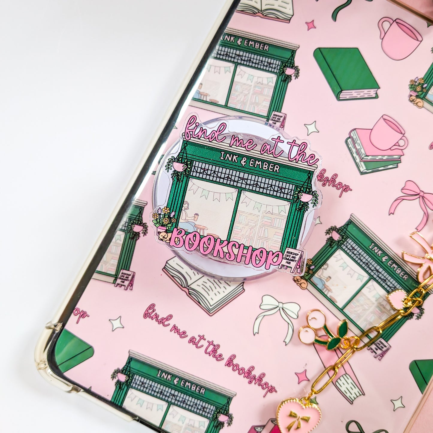 Find Me At The Bookshop Kindle/Phone Grip