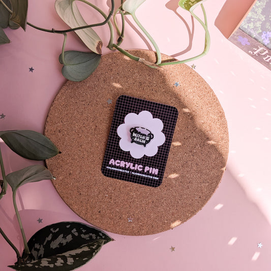 Witch's Brew Acrylic Pin Badge