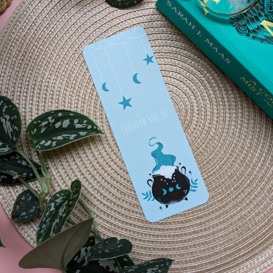 Cauldron Boil Me Linen Card Bookmark