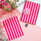 Pink and Red Striped Kindle Insert