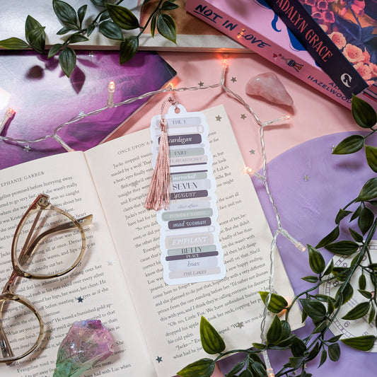 Taylor Swift Folklore Book Stack Bookmark With Tassel