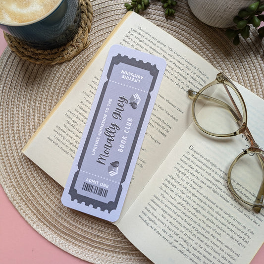 Morally Grey Book Club Linen Card Bookmark