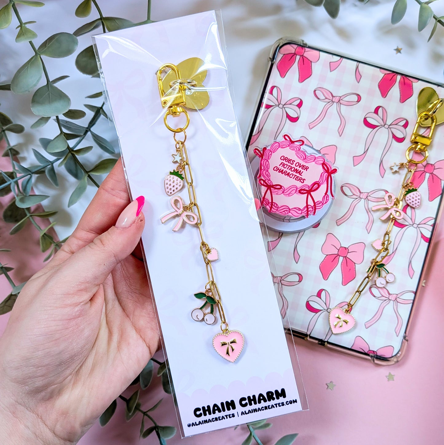 Cute Coquette Kindle Chain Charm