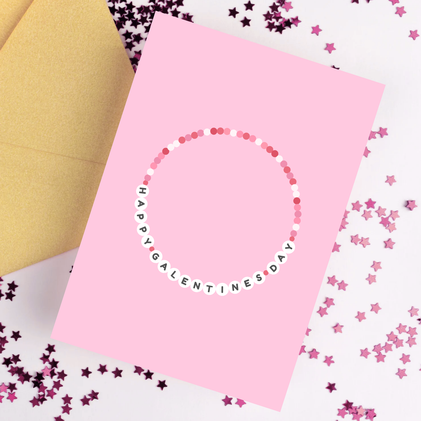 Happy Galentine's Day Friendship Bracelet Card