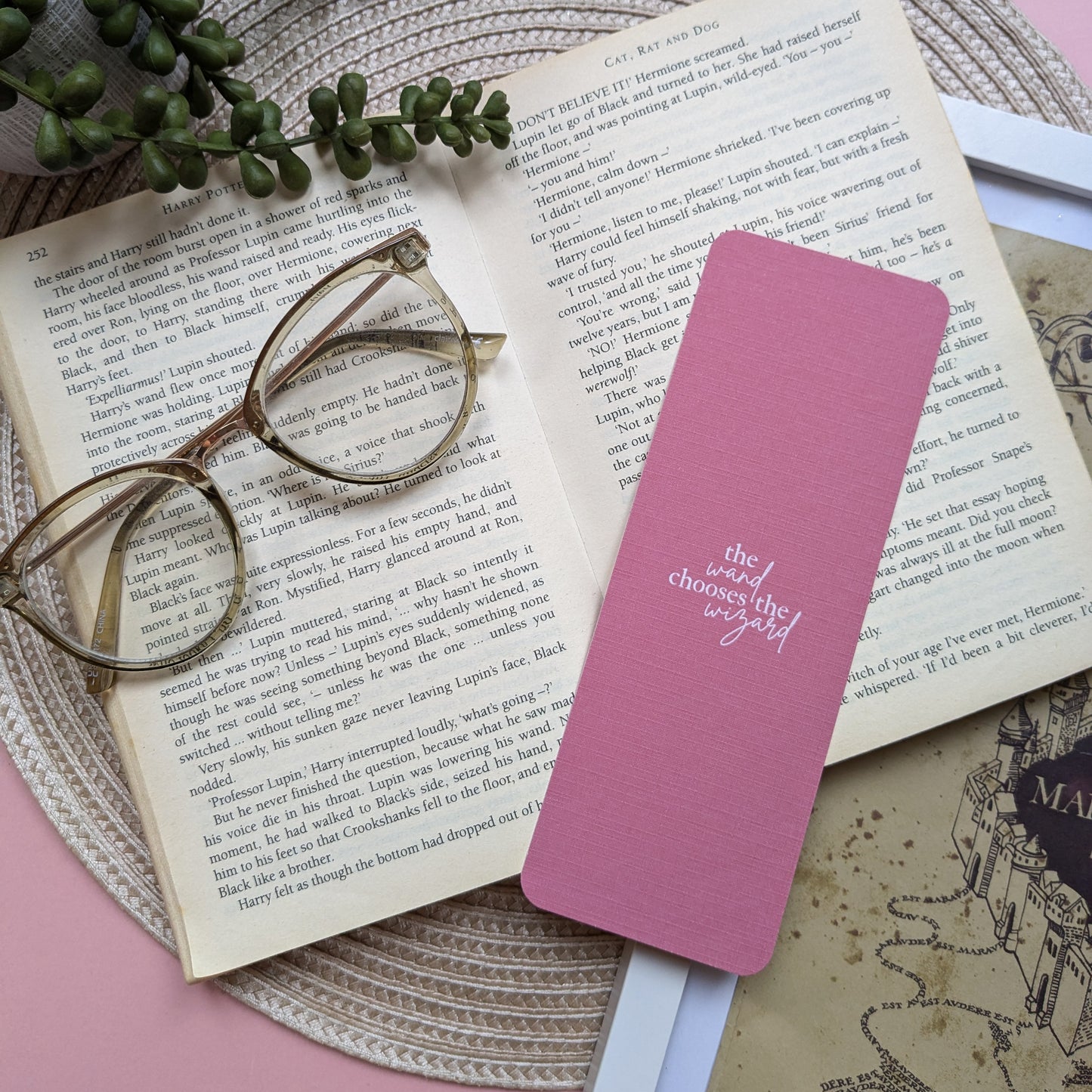 The Wand Chooses The Wizard Linen Card Bookmark