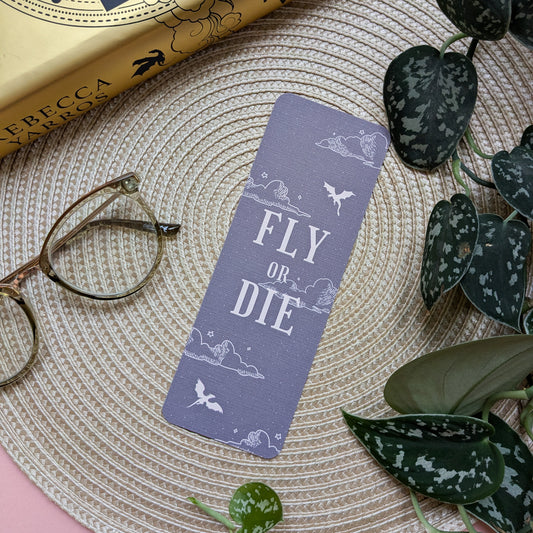 Fly Or Die Fourth Wing Linen Card Bookmark