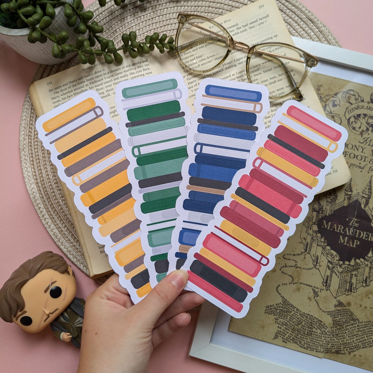 Magical House Colours Linen Card Bookmark