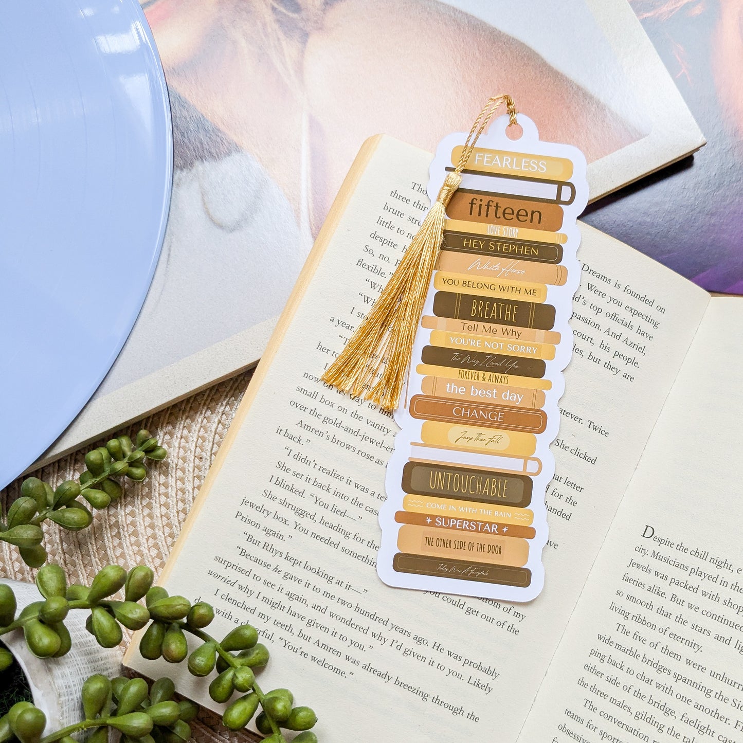 Taylor Swift Fearless Book Stack Bookmark With Tassel