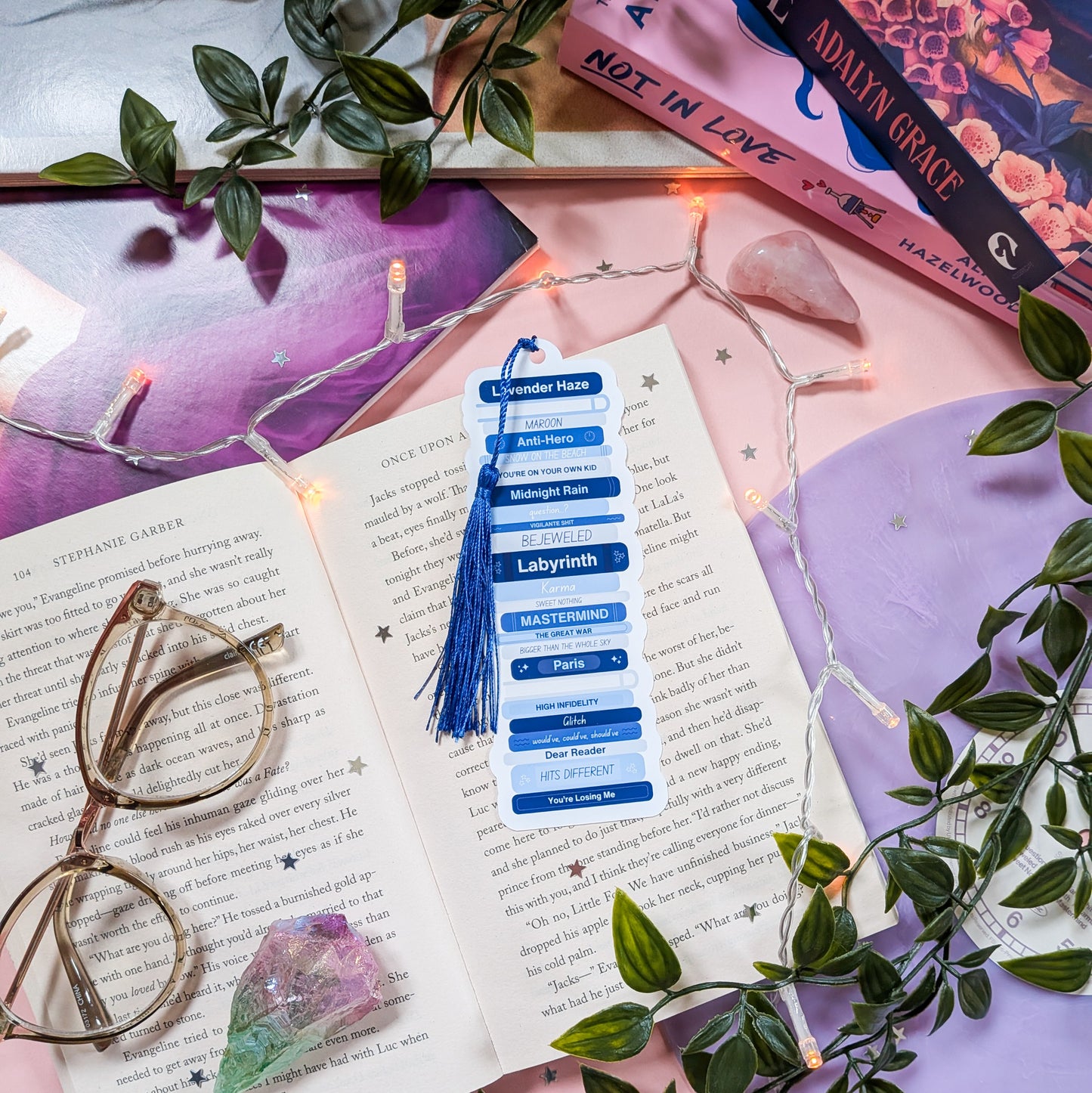 Taylor Swift Midnights Book Stack Bookmark With Tassel