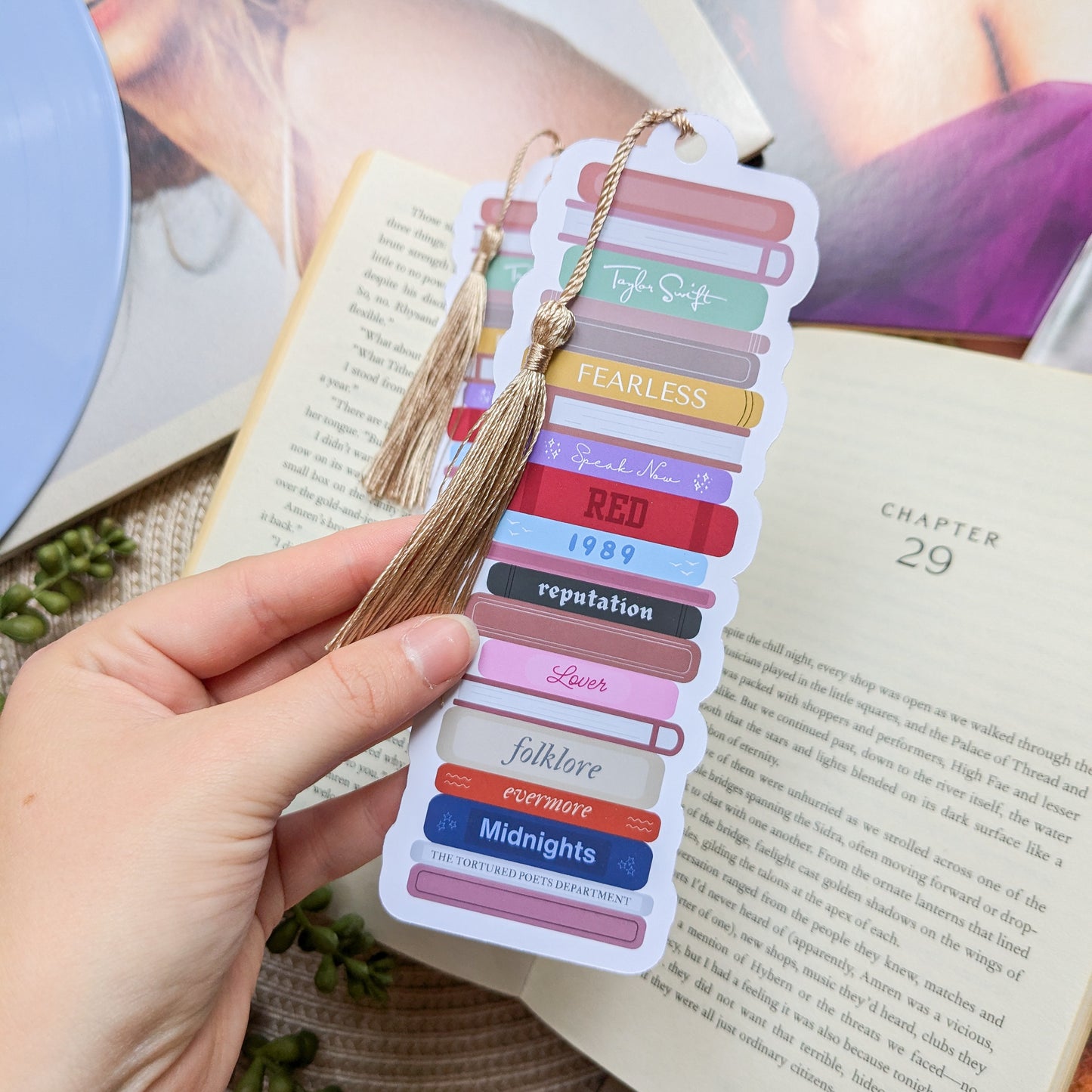 Taylor Swift Eras Book Stack Bookmark With Tassel