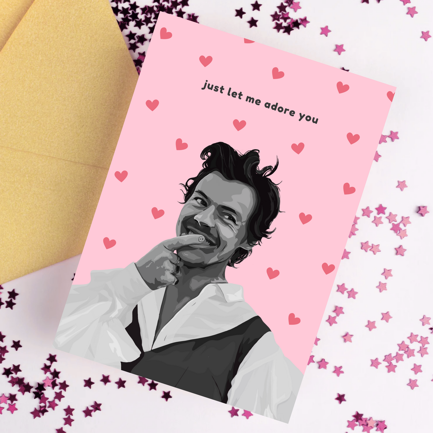 Just Let Me Adore You Harry Styles Card