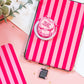 Pink and Red Striped Kindle Insert
