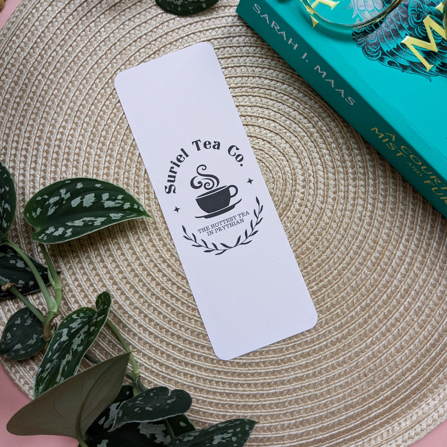 Suriel Tea Co. Linen Card Bookmark