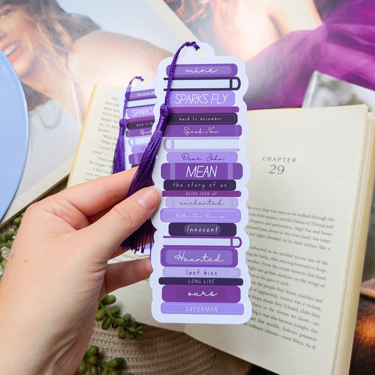 Taylor Swift Speak Now Book Stack Bookmark With Tassel